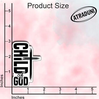 (3Pcs) Child of God Stickers Christian Inspirational Bible Verse Quote Religious Scripture Prayer Gifts Waterproof Vinyl Decal for Kindle Water Bottle Bumper Car Hard Hat Phone Laptop Size 3"x1.8" - color: Child of God