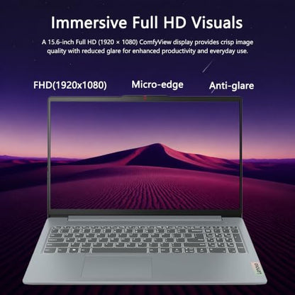 Delca Customized Laptop Made with Lenovo IdeaPad Slim 3i Business Laptop | 15.6" FHD Anti-Glare | Intel 10-core i5-1335U | 16GB DDR5 256GB/512GB/1TB/2TB SSD | Wi-Fi 6 Long Battery Life Win 11