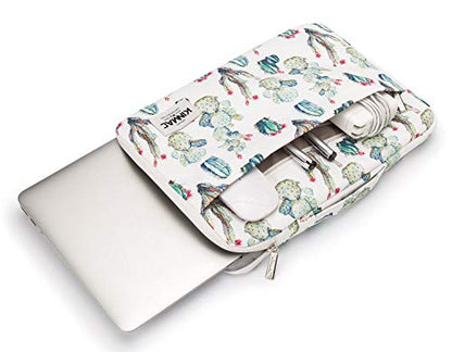 Kinmac 360° Heavy Duty Protective Laptop Computer Sleeve case Bag Cover with Handle for MacBook Pro 14 inch,14 inch-14.4 inch HP Lenovo Dell ASUS Acer Laptop (Cactus) - color: Cactus, size: 13.5 inch-14 inch
