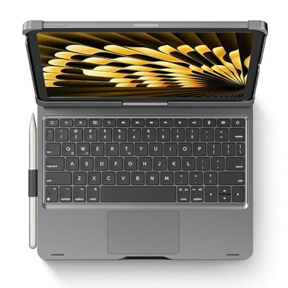 Keyboard Case iPad 10th 11th, Pro 11", Air 11" (M2-M4), (5th 4th Gen) Gray | Pekarejue 360° Rotatable, Trackpad, Backlit, Pencil Holder, Fit iPad A16, Air 11/10.9 inch, Pro 11" (1st-4th Gen, 2022-2018) - color: Space Gray, size: iPad 11th/10th Gen,Air 11/