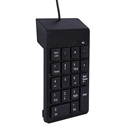 USB Numeric Keypad, Wired Number Pad Silent 18 Keys Number Keypad Keyboard Portable Financial Accounting Numpad Slim Mini Number Pad for Laptop Desktop PC Pro