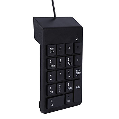 USB Numeric Keypad, Wired Number Pad Silent 18 Keys Number Keypad Keyboard Portable Financial Accounting Numpad Slim Mini Number Pad for Laptop Desktop PC Pro