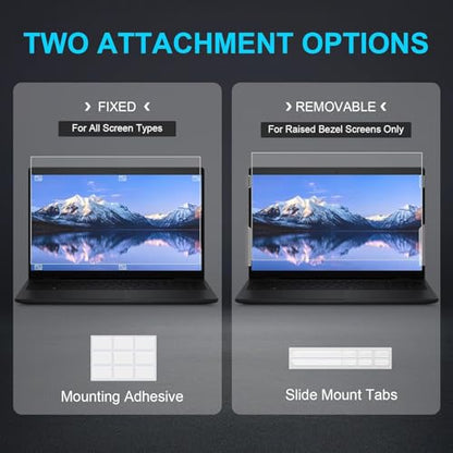 13 Inch 16:9 Laptop Privacy Screen Filter, Anti Scratch Anti Spy Anti-Glare Blue Light Screen Guard, Removable 13 In Security Shield, Matte/Glossy Double-Sided