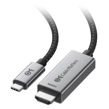 Cable Matters 48Gbps Unidirectional USB C to HDMI 2.1 Cable, 3ft | 4K@240Hz / 8K@60Hz HDR, for macOS and Windows, No Firmware Update Needed, Thunderbolt to HDMI 2.1 - size: 3 Feet