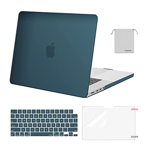 MOSISO Compatible with MacBook Pro 16 inch Case M5 M4 M3 M2 M1 2026-2021 | A3429 A3428 A3403 A3186 A2991 A2780 A2485, Protective Hard Shell Case&Keyboard Cover&Screen Film&Pouch, Deep Teal - color: Deep Teal