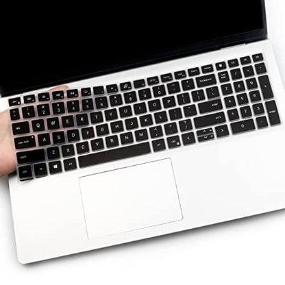 Keyboard Cover for Dell Inspiron 15 5510 5515 5518 3510 3511 3515 3525 7510 15.6'' 17.3''/ Inspiron 16 7610 16'', Dell Latitude 3520, Dell Vostro 15 5510 15.6,2025 Dell 15 Laptop DC15250 DC15255 - color: Black