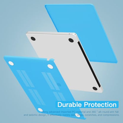 CISSOOK Case Compatible with MacBook Pro 14 inch 2021-2026, Hard Shell Case Keyboard Cover for MacBook Pro 14 M1 M2 M3 M4 M5, Matte Sky Blue - color: Matte Sky Blue