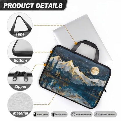 Laptop Carrying Case Portable Computer Bag Shockproof Laptop Briefcase Sleeves with Top Handle for Study Work