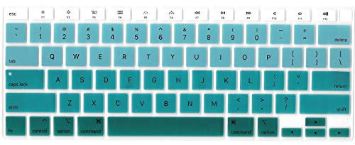 Se7enline for MacBook Pro 13/16 inch Keyboard Cover 2019-2026,0 | Silicone Waterproof Dustproof Durable Washable Laptop Accessories Protective Skin 2019/2020/2021/2022/2023,Gradient Green - color: Gradient Green