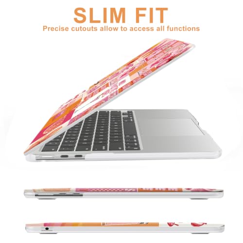 AKIT for MacBook Air 13 inch Case M5 M4 M3 M2 2026-2022, Alphabet Collage | A3449 A3240 A3113 A2681,Funny Unique Pattern Hard Shell Laptop Case+Screen Protector+Keyboard Cover for MacBook Air 13.6 inch - color: Alphabet Collage