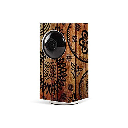 MightySkins Skin Compatible with Wyze Cam Pan - Wooden Floral | Protective, Durable, and Unique Vinyl Decal wrap Cover | Easy to Apply, Remove, and Change Styles | Made in The USA - color: Wooden Floral