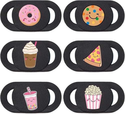Mizi Webcam Privacy Cover Slide [6 Pack], Cute Camera Blocker Sticker, Protect Your Privacy and Security for Computer, Laptop, Tablets & Phones - Food - color: Food