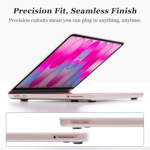 ProElife 3-in-1 for MacBook Neo,Matte Hard Shell, Sleeve & Keyboard Cover | Pink Laptop Case, Clear Keyboard Skin, Heat Dissipation, Precision Fit, Water-Resistant & Reusable, Complete Accessory Kit - color: Matte+Pink