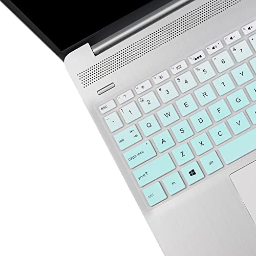 Keyboard Cover for 15.6 HP Pavilion 15-cs 15-cc 15-cs0032cl 15-cs0073cl 15-cs3153cl 15-cs3063cl 15-cs1065cl cs3672cl cs0053cl 15-cc0152od 15-cc563st 15-cc055od 15-cc183cl cc178cl,Spectre 15-eb1043dx - color: MintGreen