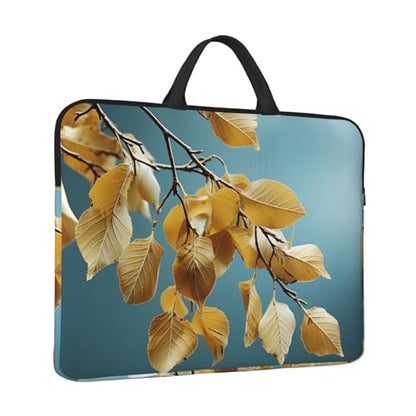 14 inch Laptop Sleeve with Handle Shockproof Laptop Bag Waterproof Computer Cover Bag Birch Leaves Briefcase
