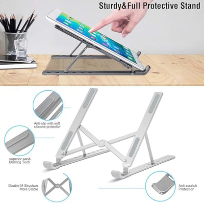 Portable Laptop Stand, Ergonomic Laptop Mount Support, Detachable Laptop Riser Notebook Holder Stands Compatible with More 16-18" Laptops (Black) - color: Black