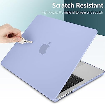 DONGKE Compatible with MacBook Air 13 inch Case M5 M4 M3 M2 2026 2025 2024-2022 A3449 A3240 A3113 A2681, Plastic Hard Shell & Keyboard Cover for MacBook Air 13.6 inch, Matte Serria Blue - color: Matte Serria Blue