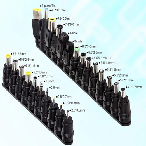 41PCS Power Adapter Tips DC5.5x2.1mm 5.5x2.5mm Connector Kits for Laptop Charger Supply Convert Plug Jacks Notebook Repair Accessories