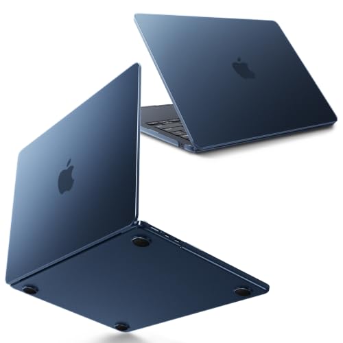 EooCoo Case for MacBook Air 13 inch M5 M4 M3 M2 2026-2022, Midnight Clear | Color Match, Scratch & Fingerprint Resistant, Easy Snap-On, Matte Protective Cover, Model: A3449 A3240 A3113 A2681 - color: Midnight Clear, size: Macbook Air 13.6 Inch