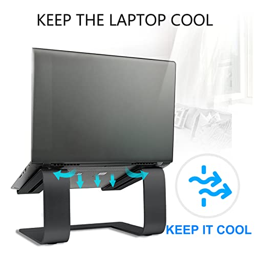 Urmust Laptop Stand for Desk - Ergonomic Computer Stand Riser Holder for MacBook Air Pro, Dell, HP, Lenovo, Samsung, Alienware Laptops 11-15.6" (Black, Up to 15.6" Laptop) - color: D-Black