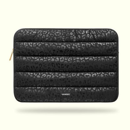 Vandel The Original Puffy Laptop Sleeve Case, 13-14 inch Laptop Sleeve Bag | Compatible with MacBook Air/Pro 13/Pro 14/iPad Pro 12.9, HP Dell ASUS Computer Case Bag Cover, Stylish Aesthetic Design - color: j. Black Leopard, size: 13-14 Inch