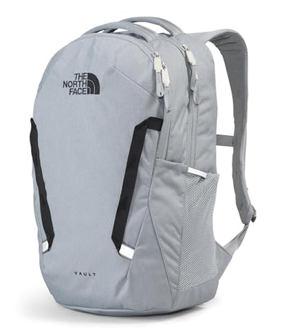 The North Face Vault Everyday Laptop Pack, Mid Gy Dk Hth/TNF Blk-NPF, OSFA | Commuter Travel Bag, Water-Repellent Finish, Spacious Compartment - color: Mid Grey Dark Heather/Tnf Black-npf