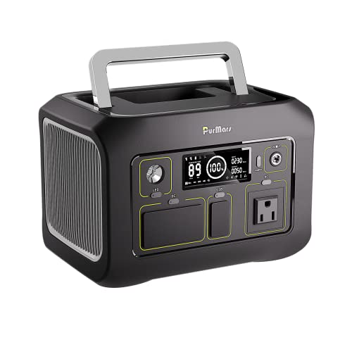300W Portable Power Station (Peak 500W),LiFePO4 Solar Generator | 288Wh (90,000mAh)Portable Power Bank,110V Pure Sine Wave AC Outlet,Lifepo4 Battery,RV,Outdoor Camping,Traveling,Emergencies
