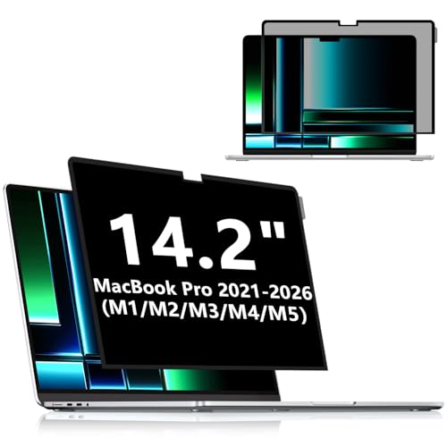 Privacy Screen for Macbook Pro 14 inch (2026-2021,M5 M4 M3 M2 M1) | Removable Macbook pro 14.2" A3112 A3401 A2992 A2918 A2779 A2442 Privacy Laptop Screen Filter Anti-Spy/Anti-Glare/Eye Care - size: Mac Pro 14.2" (2021-2023, M3, M2, M1)