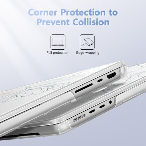 May Chen for 2026 MacBook Pro 14-inch M5 M4 M3 M2 M1 Pro/Max Chip, Release 2026 2025-2021, Model A3427 A3426 A3434 A3112 A3401 A3185, Plastic Hard Shell with Keyboard Cover, Floral - color: Floral