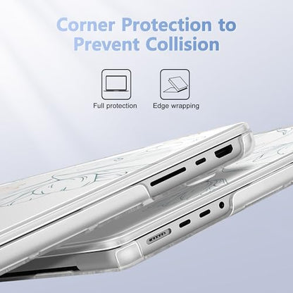 May Chen for 2026 MacBook Pro 14-inch M5 M4 M3 M2 M1 Pro/Max Chip, Release 2026 2025-2021, Model A3427 A3426 A3434 A3112 A3401 A3185, Plastic Hard Shell with Keyboard Cover, Floral - color: Floral