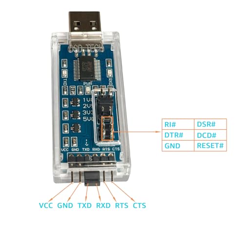 DSD TECH SH-U09C5 USB to TTL UART Converter Cable with FTDI Chip Support 5V 3.3V 2.5V 1.8V TTL