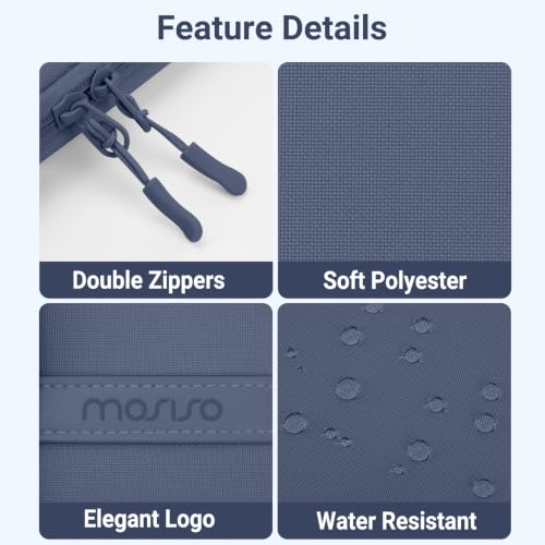 MOSISO Laptop Sleeve Compatible with MacBook Neo 13/Air 13.3 13.6/Pro 13 | 360 Degree Protective Portable Water Resistant Laptop Carrying Case Computer Bag with Vertical Pocket&Small Case, Indigo - color: Indigo, size: 13 inch