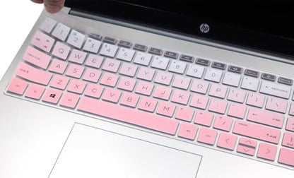 Keyboard Skin Compatible for 15.6" HP Laptop 15-fc 15-fd 15t-fd Series, HP Pavilion 15 15-eg/eh/er 15t-eg200/eg300 15z-eh300 Series, HP Pavilion 17z 17z-cp000 17z-ca200 17-cn 17-cp Series (Ombre Pink) - color: Ombre Pink