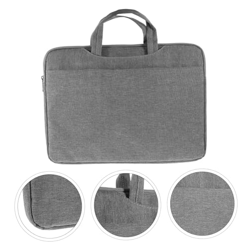 OSALADI Laptop Sleeve Protective Case for Business and Travel Spacious Compartment for Laptop and Essentials Front Pocket for Items Grey Color