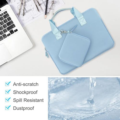 Hseok Laptop Sleeve 13.3 inch Case with Small Case, Compatible with MacBook Neo 14, MacBook Pro 14 M5/M4/M3/M2/M1, XPS 14 and Most 13.3 inch Notebooks, Neoprene Computer Handbag,SK01BL01 - color: Sk01bl01, size: 13.3"
