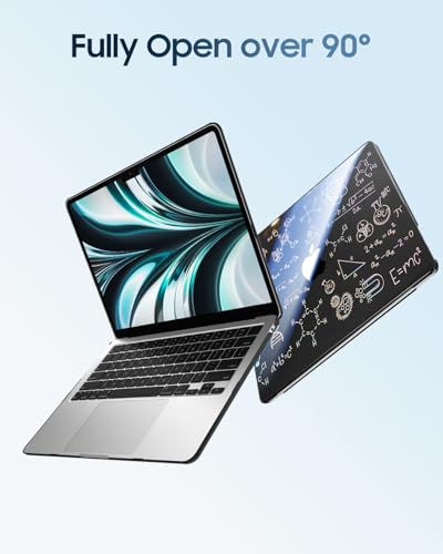 Fintie Case for MacBook Air 13 inch A3449/A3240/A3113/A2681 2022-2026 | M2/M3/M4/M5, Snap On Hard Shell, Full Port Access, Easy On/Off, Lightweight, Formula - color: Crystal Navy