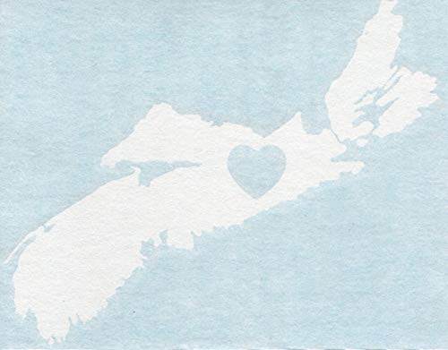 Nova Scotia Heart Love - Canada Canadian Canuck Islands Province - Cars Trucks Moped Helmet Hard Hat Auto Automotive Craft Laptop Vinyl Decal Store Window Wall Sticker 07106
