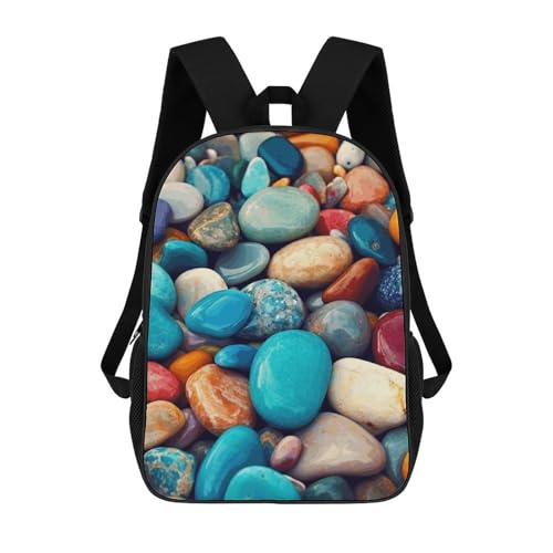 Travel Backpack for Men Women Carry On Backpack 17 In Laptop Backpack Colored Stones Backpack for Work Hiking