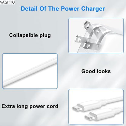 100W 96W USB C Fast Charger Compatible with MacBook Pro/Air 16 15 14 13, M4 M3 M2 M1, iPad Pro/Air and All Type C Device, Mac Book Pro Charger Included Cable