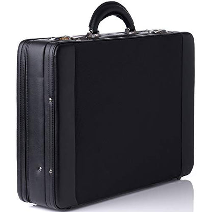 Alpine Swiss Mens Briefcase | Hard Side Business Case | Expandable Attache Case For Men | Dual Combination Locks | Padded Interior | Multi Organizer Pockets | Manufacturer’s Warranty