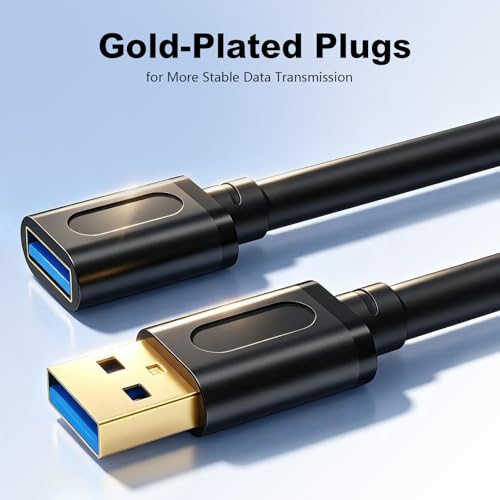 USB 3.0 Extension Cable 3Ft, USB 3.0 Male to Female Lead with Signal Amplification Active Cord for Printers, Keyboards, Game Console, Loudspeakers, Scanners, Displays, Headsets(1M/3Ft) - size: 3 Ft