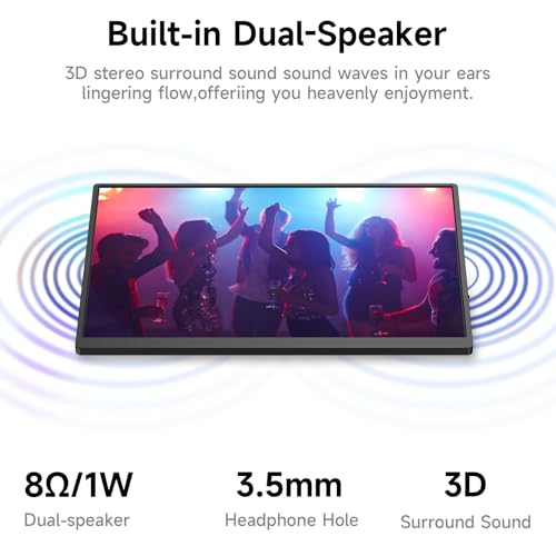 AYY 16" 2.5K 120Hz Portable Monitor, 2560x1600 HDR IPS Display, QHD 100% sRGB, USB-C & HDMI, Eye Care External Second Screen, for Laptop/PC/Phone/PS4/5/Xbox/Switch - size: 16 Inch, style: 2.5K 120Hz