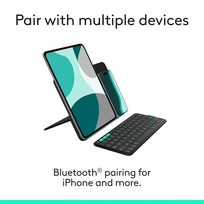 Logitech Flip Folio, Keyboard Case for iPad Pro 11-inch (M4 & M5) & iPad Air 11-inch (M2, M3 & M4)(5th Gen) - Protective & Stowable Bluetooth Keyboard Case, Multi-Device - Midnight Black