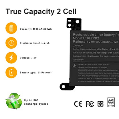 L16L2PB2 L16L2PB1 L16S2PB1 L16C2PB1 L16C2PB2 L16M2PB1 Battery for Lenovo IdeaPad 330 320-17IKB 320-14AST 320-14IAP 320-14IKB 320-14ISK 320-15ABR 320-15AST 320-15IAP 330-15IKB 320-15IKB S145-15AST - size: 11.38*4.53*0.73inch L16L2PB2
