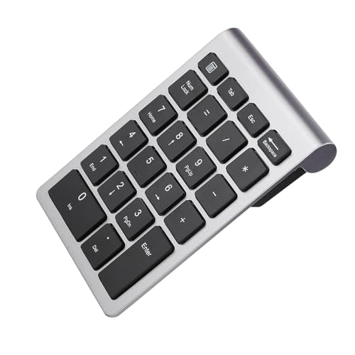 Numeric Keypad with Mice, 2.4G Number Pads and Mouse and USB Receiver Kit for PC Laptop, 22-Key | Number Lock | LED Indicator (Iron Grey) - color: Iron Grey