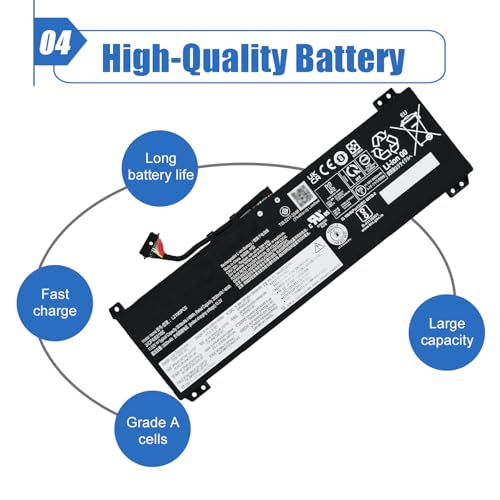 L21M3PC0 Laptop Battery Compatible with Lenovo IdeaPad Gaming 3-15IAH7 Gaming 3-15ARH7 Series L21C3PC0 L21D3PC0 SB11F36375 SB11F36367 SB11F36369 5B11F36371 5B11F36370 45Wh 3910mAh - size: 9.45*3.32*0.27 inch L21M3PC0