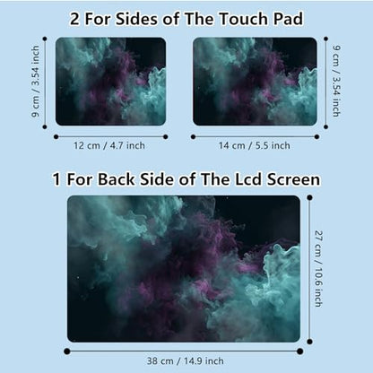 Universal Laptop Skin Sticker with 2 Wrist Pad Skins, Waterproof Scratch Resistant Vinyl Laptop Cover Decal, Cut to Fit for 11–15.6 Inch MacBook HP Dell Lenovo, Abstract Smoke - color: Abstract Smoke