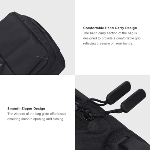Travel Laptop Backpack Unisex, Work Laptop Backpack with USB Charging Port, Large Casual Daypack for Men Women, Oxford Fabric Carry On Computer Bag with Anti - Slip (Black)
