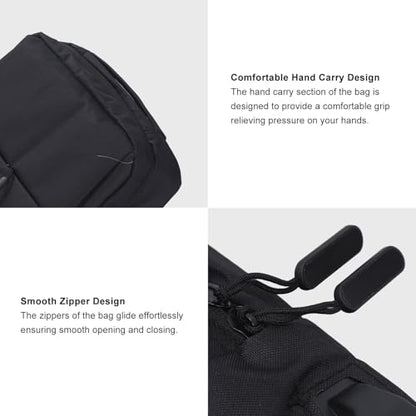 Travel Laptop Backpack Unisex, Work Laptop Backpack with USB Charging Port, Large Casual Daypack for Men Women, Oxford Fabric Carry On Computer Bag with Anti - Slip (Black)