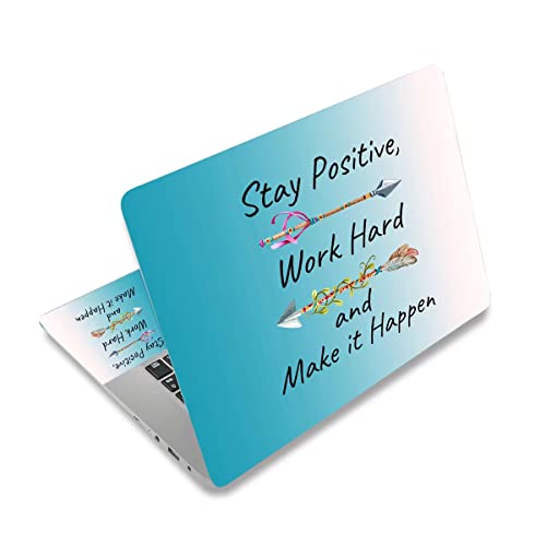 DINKY Laptop Skin Sticker Decal, 16" 16.5” 17” 17.3 inch Laptop Universal Reusable Vinyl Skin Stickers Art Cover Decal Notebook PC Personalized Protector (Inspiration Quote) - color: Inspiration Letters